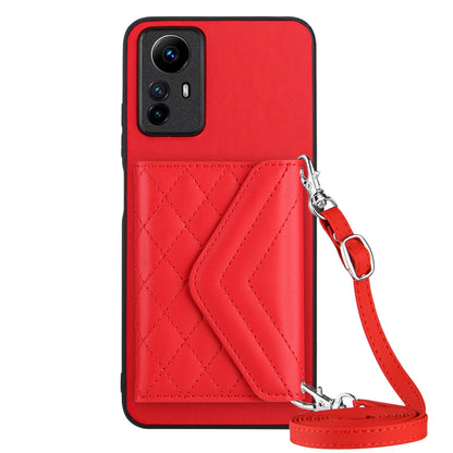 Xiaomi Redmi Note 12S 4G Leather Case with Card Holder & RFID Protection, Long Lanyard Included