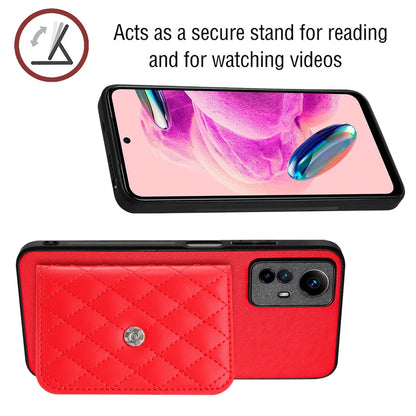 Xiaomi Redmi Note 12S 4G Leather Case with Card Holder & RFID Protection, Long Lanyard Included