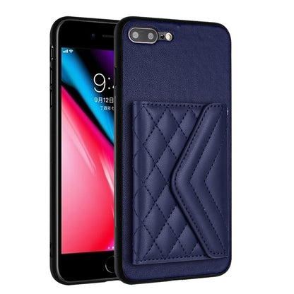 iPhone 8 Plus Leather Case with Card Holder & RFID Protection, Long Lanyard Included