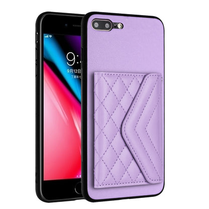 iPhone 8 Plus Leather Case with Card Holder & RFID Protection, Long Lanyard Included