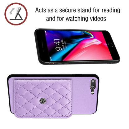 iPhone 8 Plus Leather Case with Card Holder & RFID Protection, Long Lanyard Included