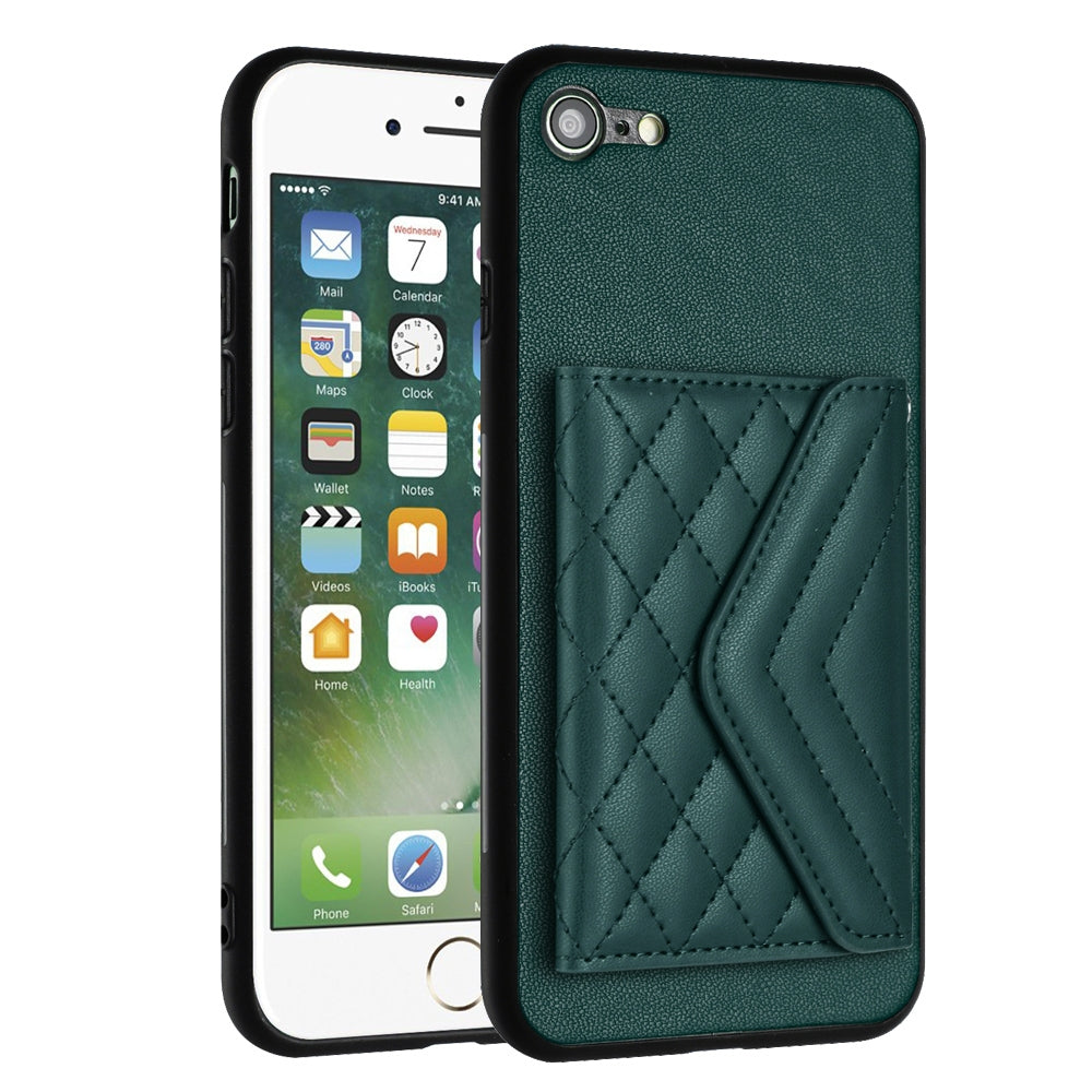 iPhone SE 2020 Leather Case with Card Holder & RFID Protection, Long Lanyard Included