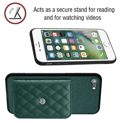 iPhone SE 2022 Leather Case with Card Holder & RFID Protection, Long Lanyard Included