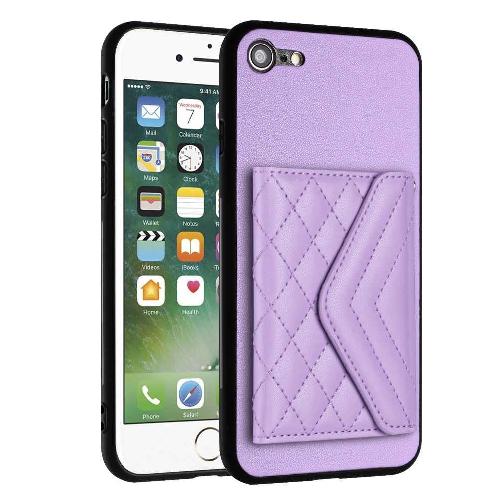 iPhone SE 2020 Leather Case with Card Holder & RFID Protection, Long Lanyard Included