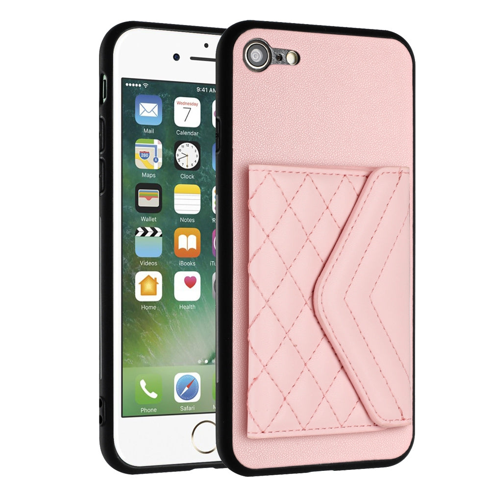 iPhone SE 2020 Leather Case with Card Holder & RFID Protection, Long Lanyard Included