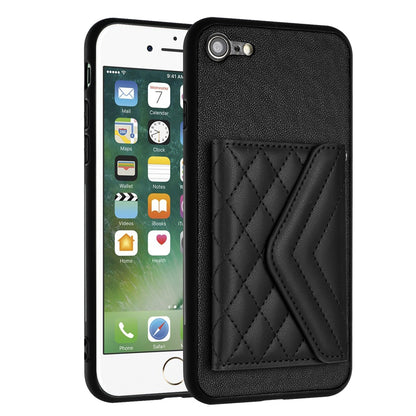 iPhone SE 2020 Leather Case with Card Holder & RFID Protection, Long Lanyard Included