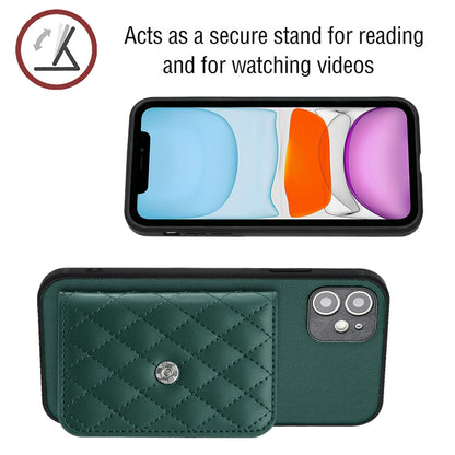 iPhone 11 Leather Case with Card Holder & RFID Protection, Long Lanyard Included