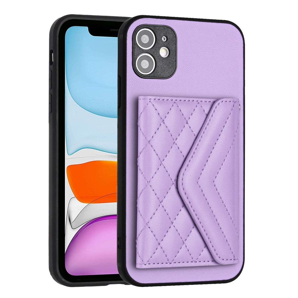 iPhone 11 Leather Case with Card Holder & RFID Protection, Long Lanyard Included