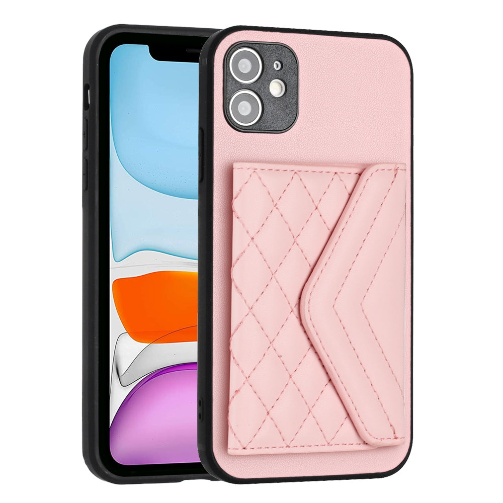 iPhone 11 Leather Case with Card Holder & RFID Protection, Long Lanyard Included
