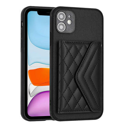 iPhone 11 Leather Case with Card Holder & RFID Protection, Long Lanyard Included