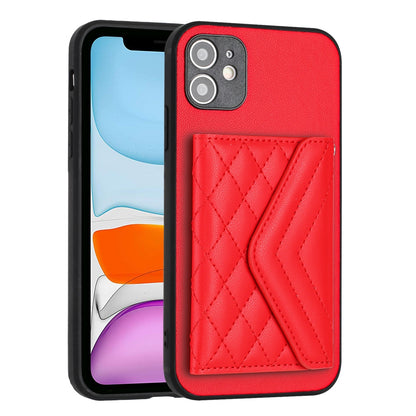 iPhone 11 Leather Case with Card Holder & RFID Protection, Long Lanyard Included