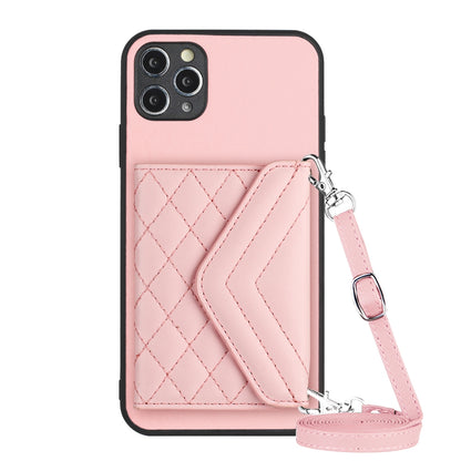 iPhone 11 Pro Leather Case with Card Holder & RFID Protection, Long Lanyard Included