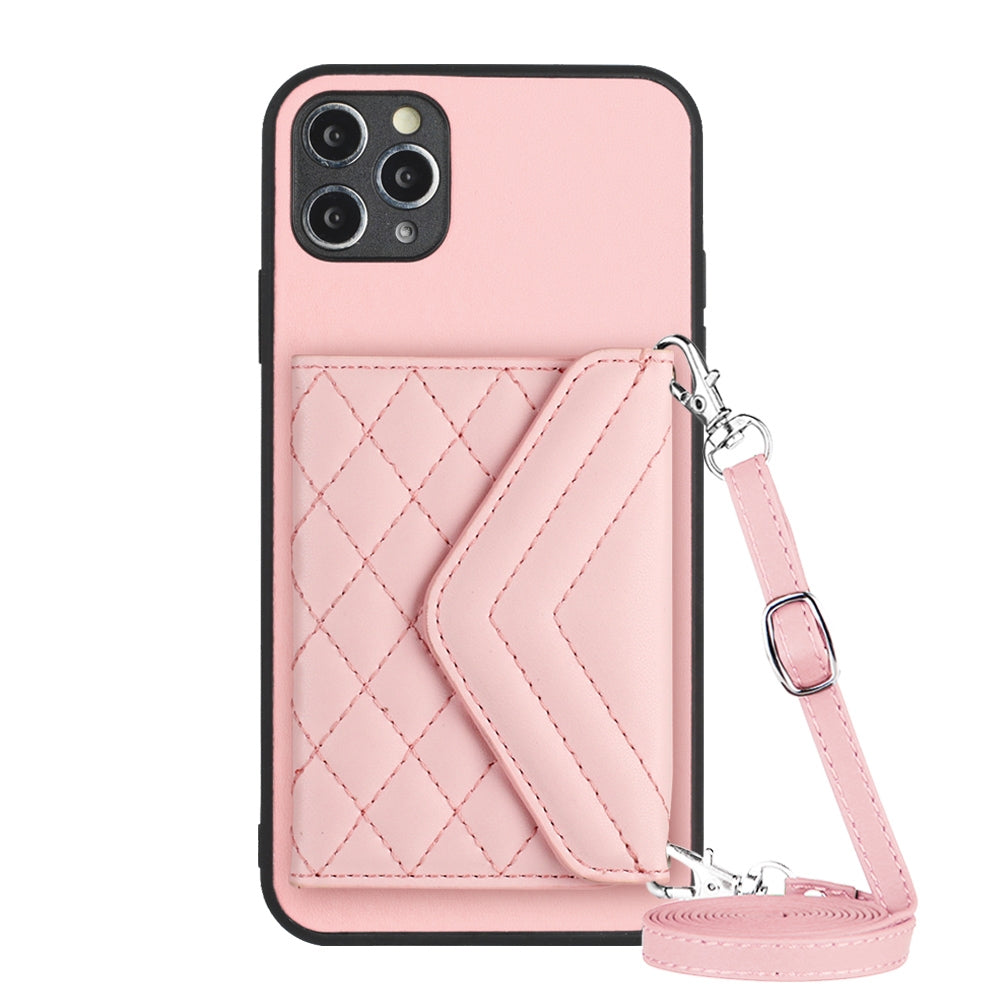 iPhone 11 Pro Max Leather Case with Card Holder & RFID Protection, Long Lanyard Included