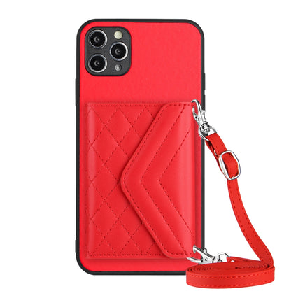iPhone 11 Pro Max Leather Case with Card Holder & RFID Protection, Long Lanyard Included