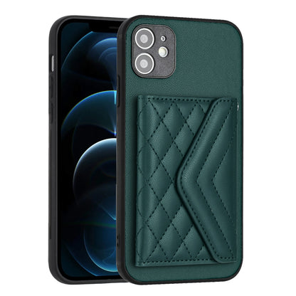 iPhone 12 Leather Case with Card Holder & RFID Protection, Long Lanyard Included