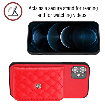 iPhone 12 Leather Case with Card Holder & RFID Protection, Long Lanyard Included