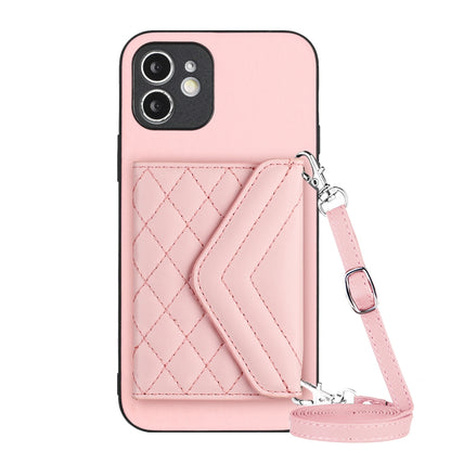 iPhone 12 Mini Leather Case with Card Holder & RFID Protection, Long Lanyard Included