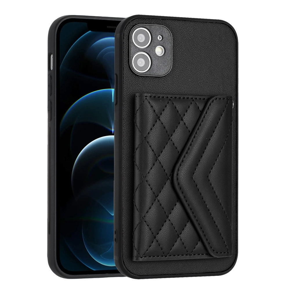 iPhone 12 Mini Leather Case with Card Holder & RFID Protection, Long Lanyard Included