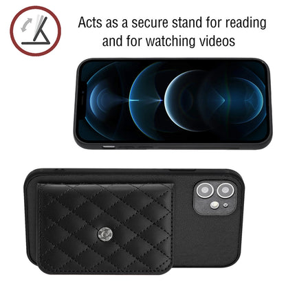 iPhone 12 Mini Leather Case with Card Holder & RFID Protection, Long Lanyard Included
