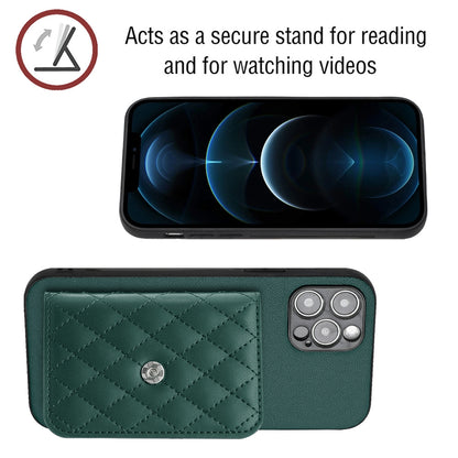 iPhone 12 Pro Leather Case with Card Holder & RFID Protection, Long Lanyard Included