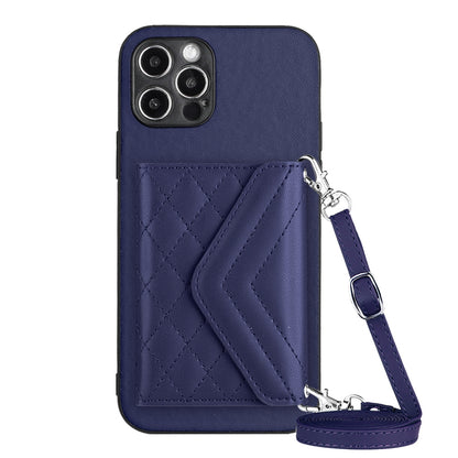iPhone 12 Pro Leather Case with Card Holder & RFID Protection, Long Lanyard Included