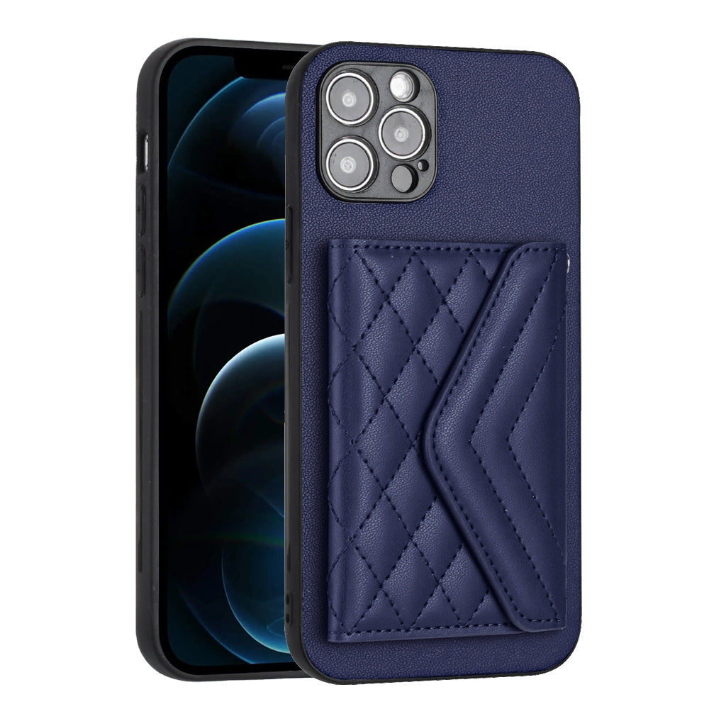 iPhone 12 Pro Leather Case with Card Holder & RFID Protection, Long Lanyard Included