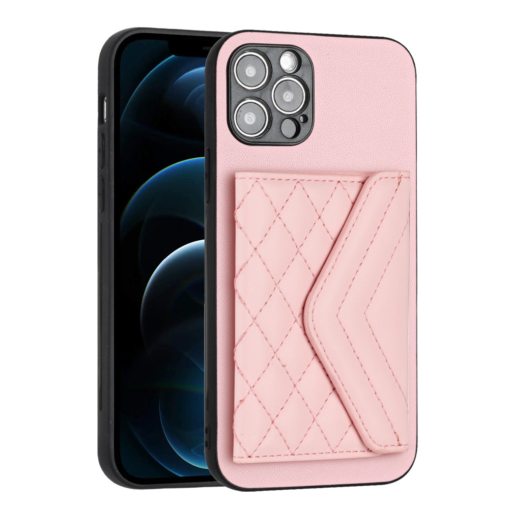 iPhone 12 Pro Leather Case with Card Holder & RFID Protection, Long Lanyard Included