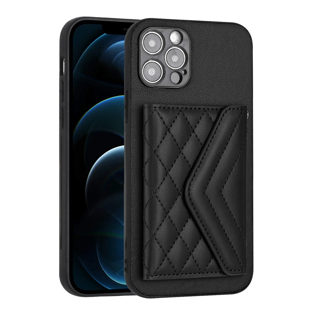iPhone 12 Pro Leather Case with Card Holder & RFID Protection, Long Lanyard Included