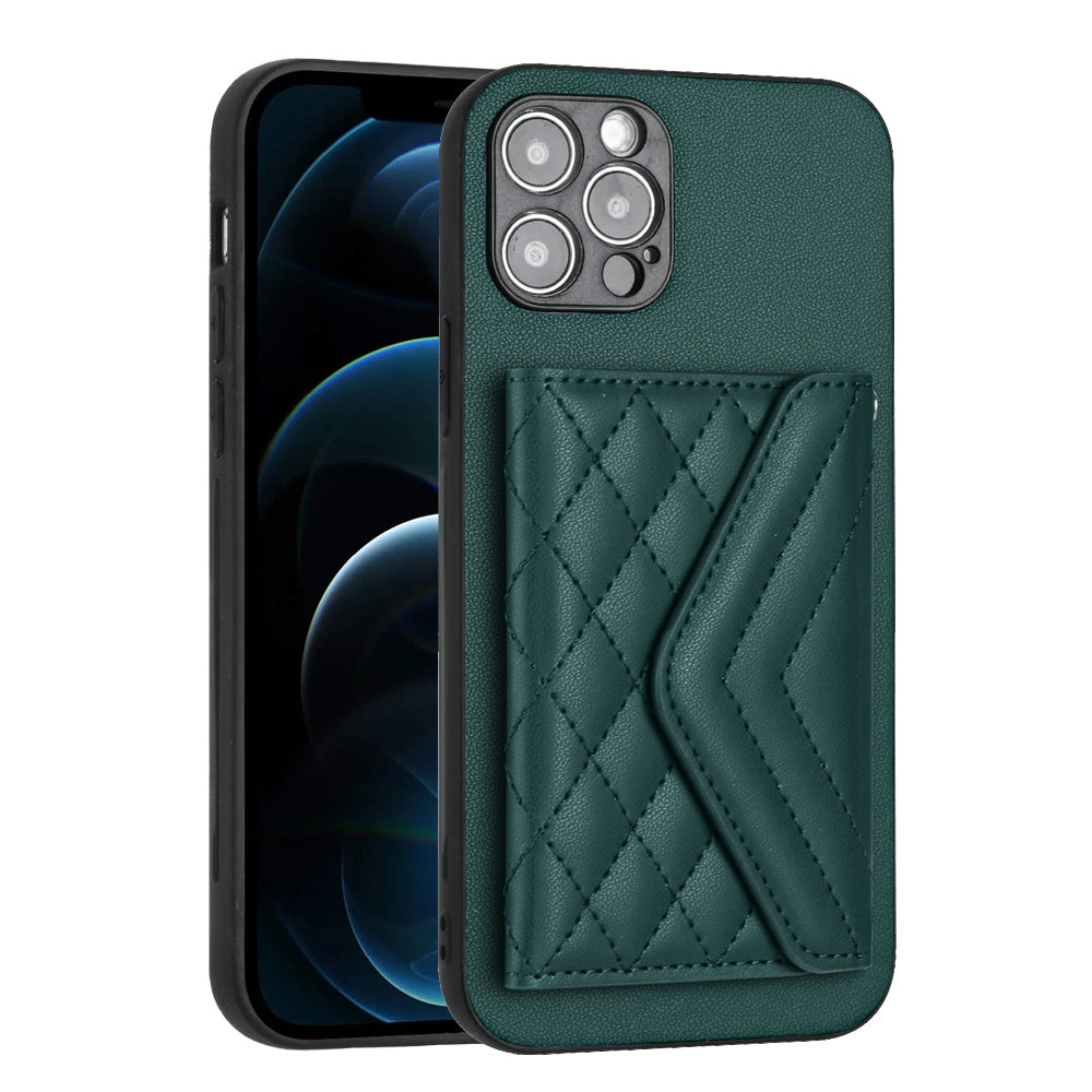 iPhone 12 Pro Max Leather Case with Card Holder & RFID Protection, Long Lanyard Included