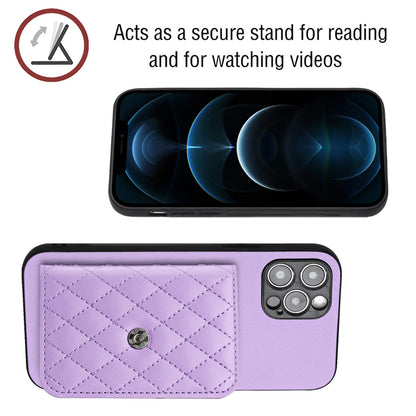 iPhone 12 Pro Max Leather Case with Card Holder & RFID Protection, Long Lanyard Included