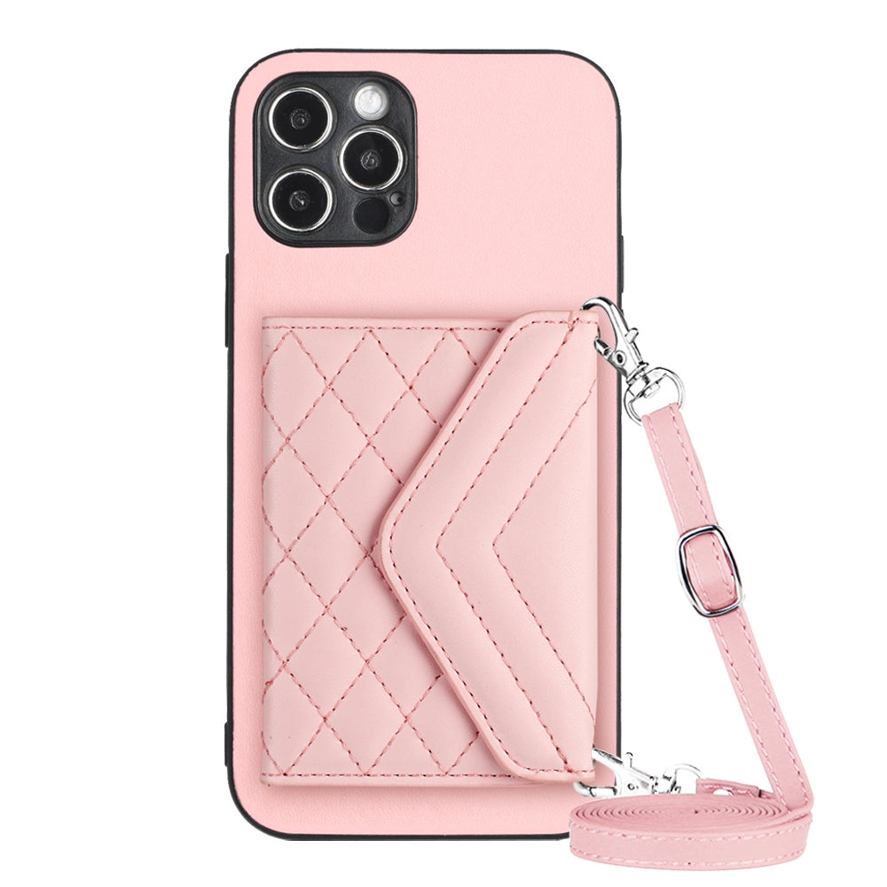 iPhone 12 Pro Max Leather Case with Card Holder & RFID Protection, Long Lanyard Included