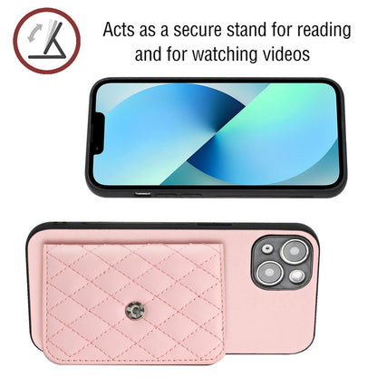 iPhone 13 Leather Case with Card Holder & RFID Protection, Long Lanyard Included