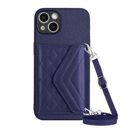 iPhone 13 Mini Leather Case with Card Holder & RFID Protection, Long Lanyard Included