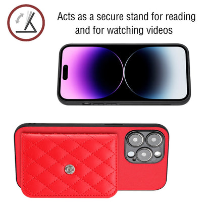 iPhone 13 Pro Leather Case with Card Holder & RFID Protection, Long Lanyard Included