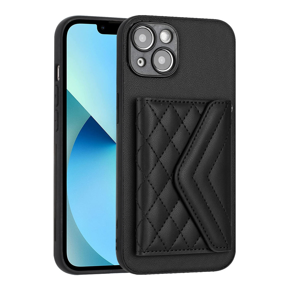 iPhone 14 Leather Case with Card Holder & RFID Protection, Long Lanyard Included