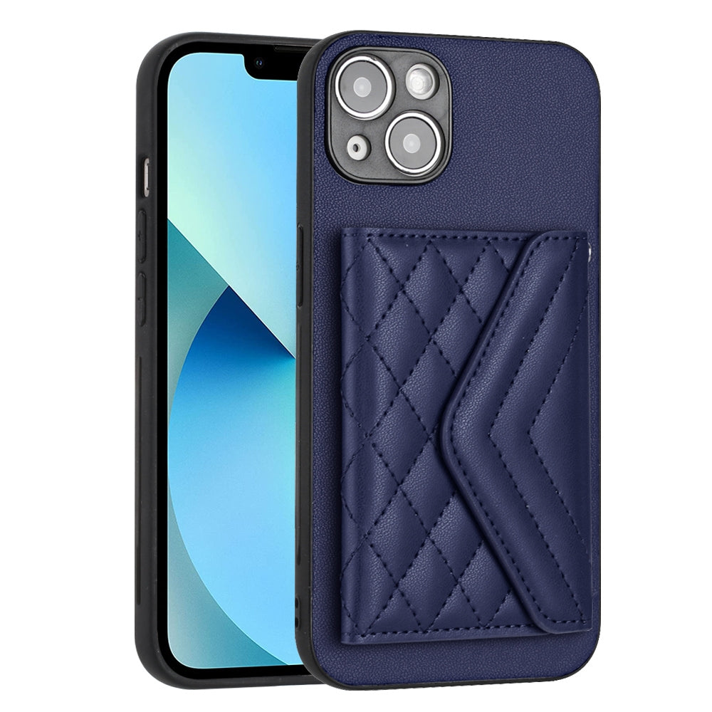 iPhone 15 Leather Case with Card Holder & RFID Protection, Long Lanyard Included