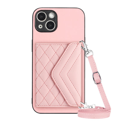 iPhone 15 Leather Case with Card Holder & RFID Protection, Long Lanyard Included
