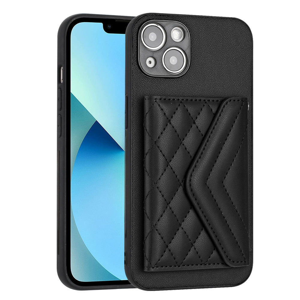 iPhone 15 Leather Case with Card Holder & RFID Protection, Long Lanyard Included