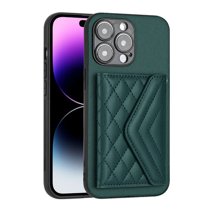 iPhone 15 Pro Leather Case with Card Holder & RFID Protection, Long Lanyard Included