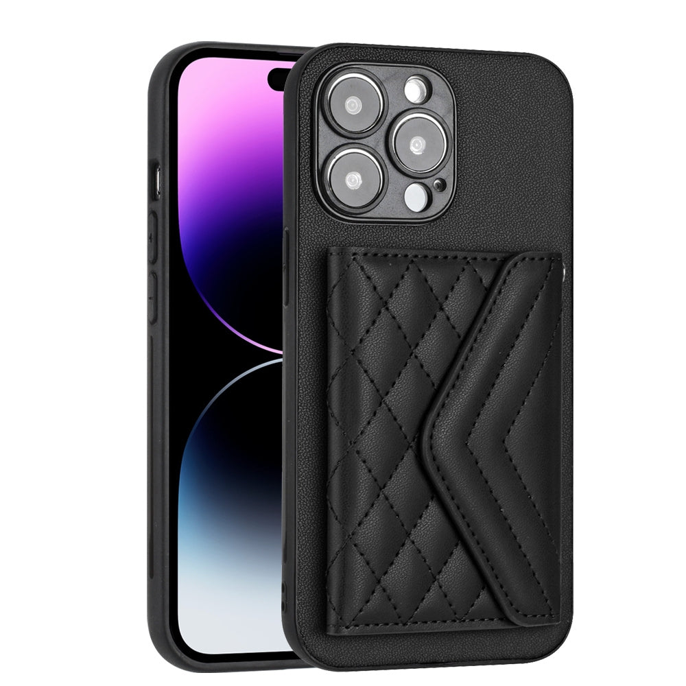 iPhone 15 Pro Leather Case with Card Holder & RFID Protection, Long Lanyard Included