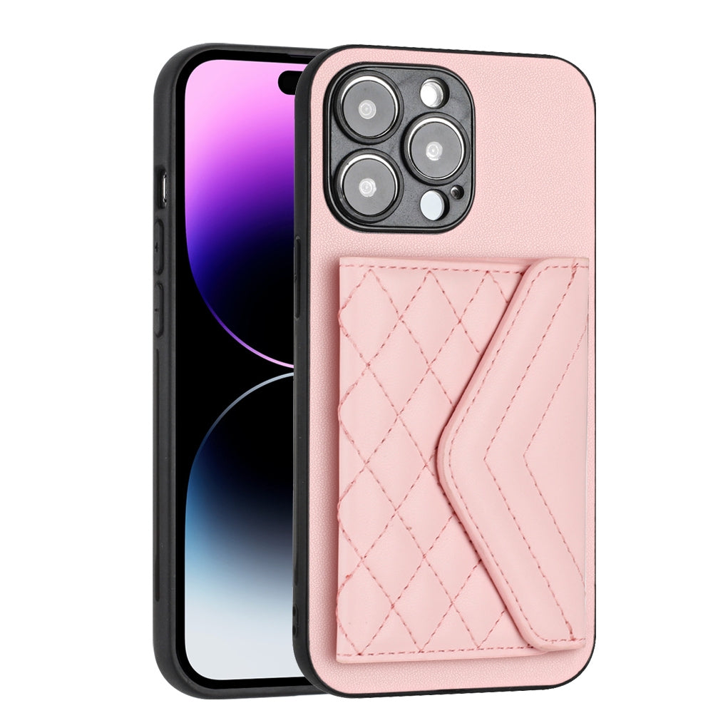 iPhone 15 Pro Max Leather Case with Card Holder & RFID Protection, Long Lanyard Included