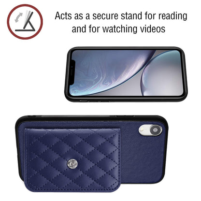 iPhone XR Leather Case with Card Holder & RFID Protection, Long Lanyard Included