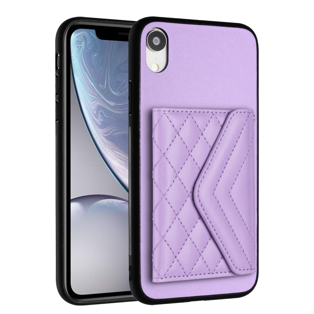 iPhone XR Leather Case with Card Holder & RFID Protection, Long Lanyard Included