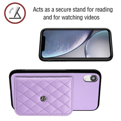 iPhone XR Leather Case with Card Holder & RFID Protection, Long Lanyard Included