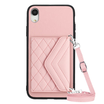 iPhone XR Leather Case with Card Holder & RFID Protection, Long Lanyard Included