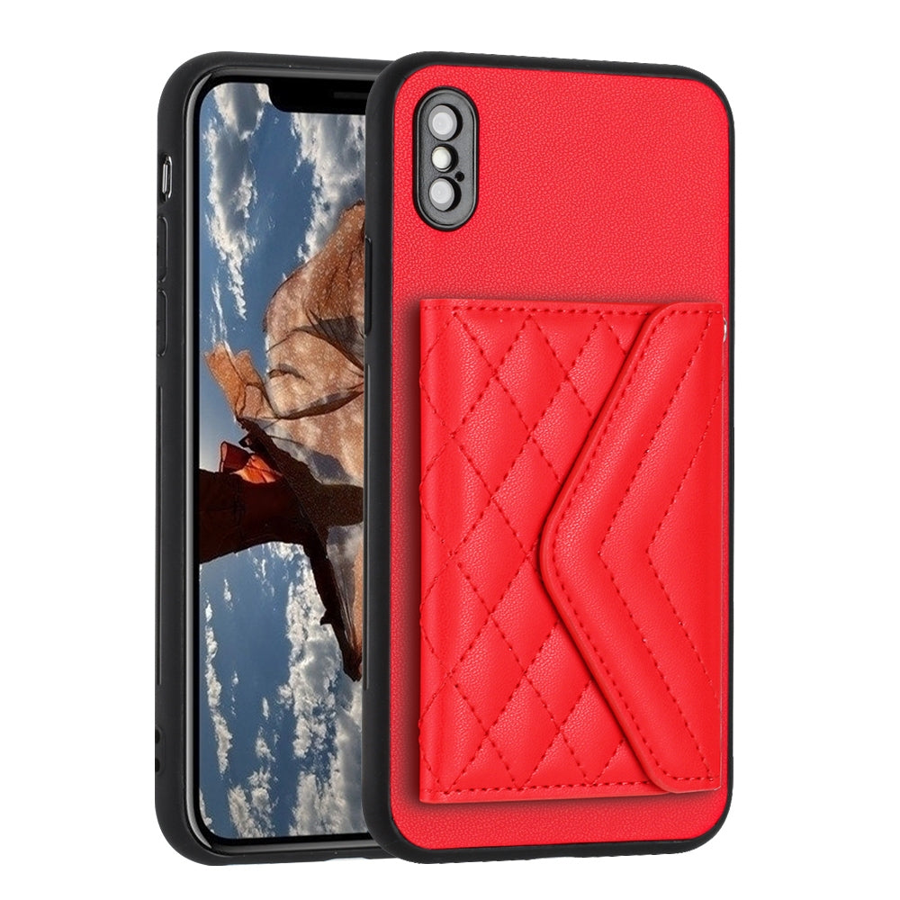 iPhone XS Max Leather Case with Card Holder & RFID Protection, Long Lanyard Included