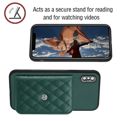iPhone X Leather Case with Card Holder & RFID Protection, Long Lanyard Included