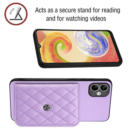 Samsung Galaxy A04 4G Leather Case with Card Holder & RFID Protection, Long Lanyard Included
