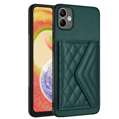 Samsung Galaxy A04e 4G Leather Case with Card Holder & RFID Protection, Long Lanyard Included