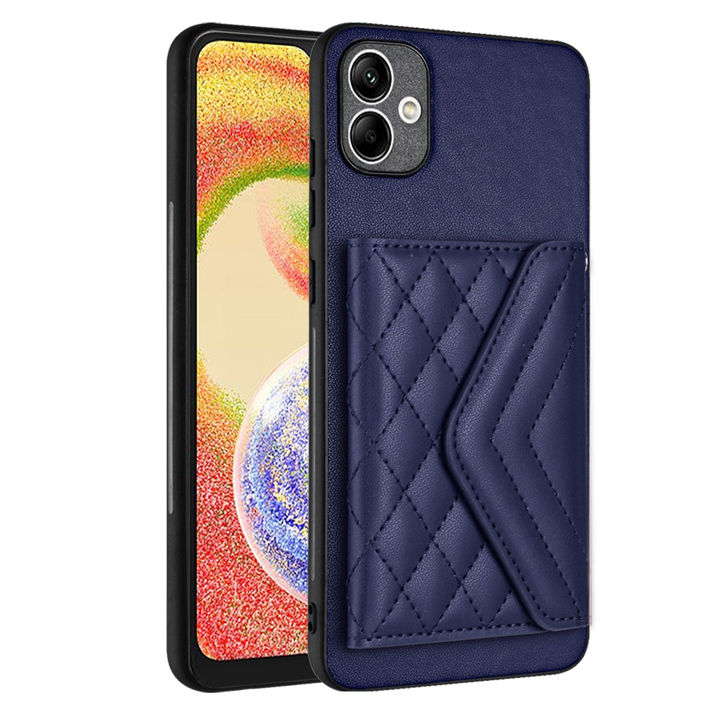 Samsung Galaxy A04e 4G Leather Case with Card Holder & RFID Protection, Long Lanyard Included